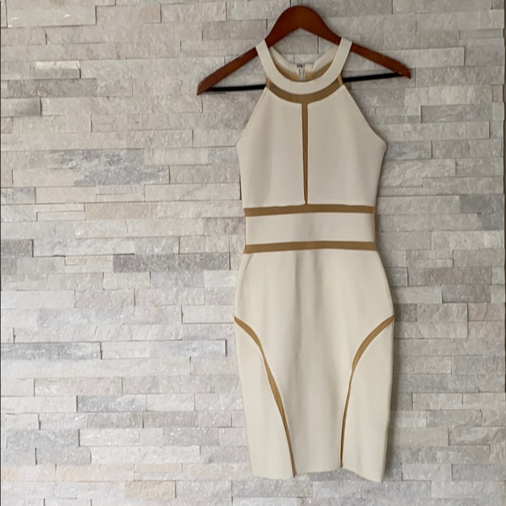 White bandage bodycon dress